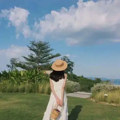 背影女生头像可爱小清新女头像