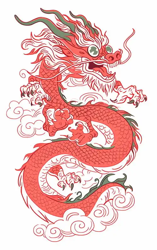 新年龙年素材图片插画背景广告素材下载至来源处