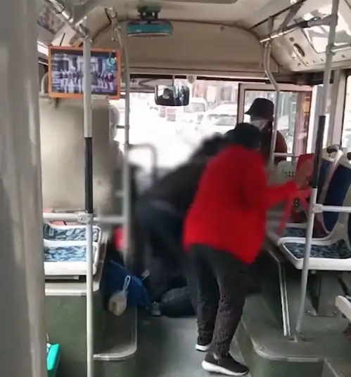 辽宁一大妈公车上不慎滑倒,老伴拖拉无果后,举动令乘客愤怒