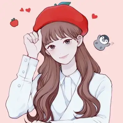 一组唯美卡通少女人物插画作者i微信头像我要个性网