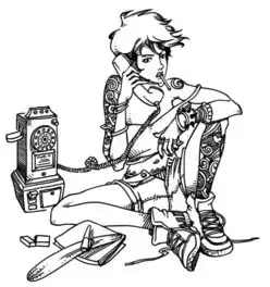 线条插画黑头动漫手绘欧美朋克堆糖,美好生活研究所