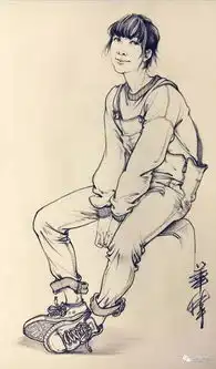 郑华伟用秀气的线条刻画出生动的人物