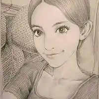 简单素描女头像高清微信头像图片大全