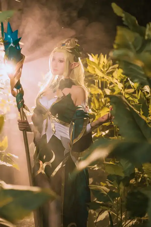 王者荣耀王昭君御姐精灵白丝cosplay