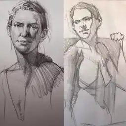 他的素描画法很让人喜欢