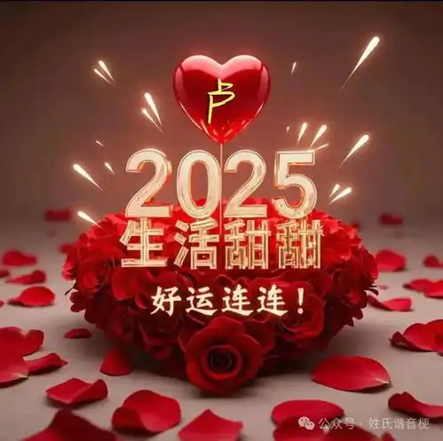 2025生活甜甜,好运连连精美百家姓图片分享