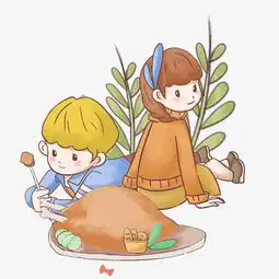 手绘感恩节卡通人物插画图片素材其他格式下载动漫人物大全