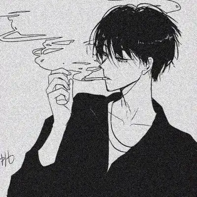ins黑白漫画男头