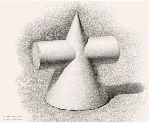 绘画参考素材素描单个几何体范例,学习临摹的好范例