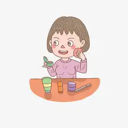 卡通手绘人物化妆少女图片素材其他格式下载动漫人物大全