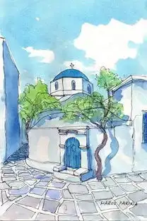 一组简单的钢笔建筑水彩风景,超适合初学者入手全收下吧