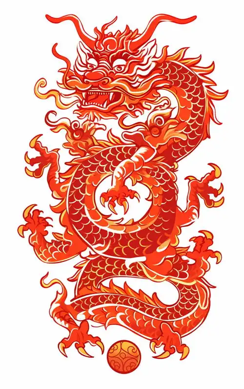 新年龙年素材图片插画背景广告素材下载至来源处
