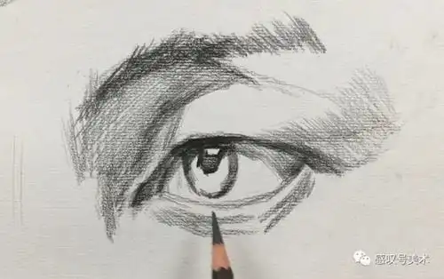 素描头像五官眼睛的绘画︱从大的结构到体块的分析
