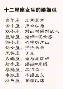 十二星座几岁开始变好看,十二星座女生的婚姻观