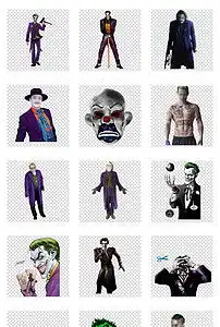 joker小丑蝙蝠侠反派png免扣素材图片模板下载29.29mb动漫人物大全人物形象