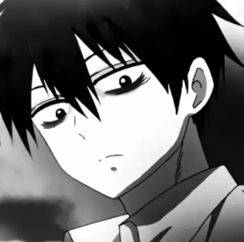 黑白冷丧系动漫男生头像怪我过分清醒,才活得这般伤情