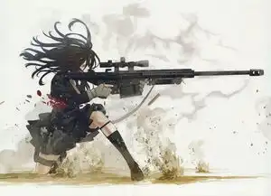 拿枪女孩图片是哪部动漫的