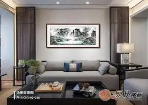 客厅挂什么画招财镇宅易从网名人字画装饰美景舒适财运旺