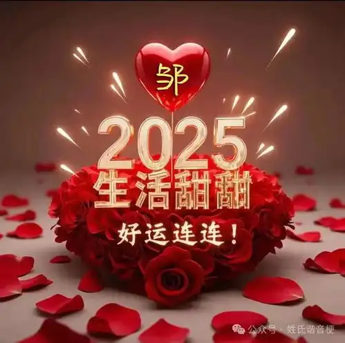 2025生活甜甜,好运连连精美百家姓图片分享