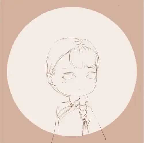 美术素描照片转q版绘画,给女朋友画一个吧