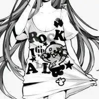 动漫黑白头像女生