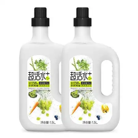 超活水活性离子果蔬清洁剂液清洗剂洗涤剂蔬果净去农残1.5l2瓶图片大全邮乐官方网站