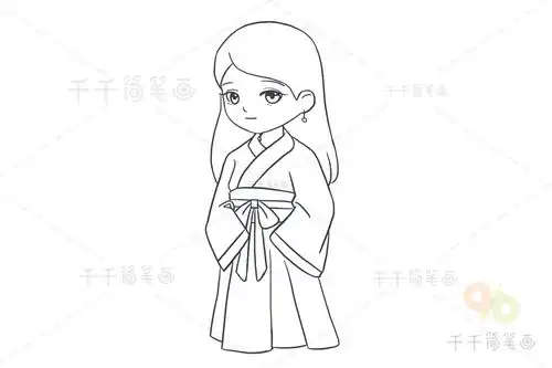 唐朝女子q版古风人物