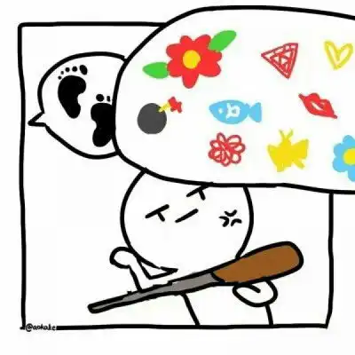 方框简笔小人情侣头像左右上下简笔白底框子里的小人头像