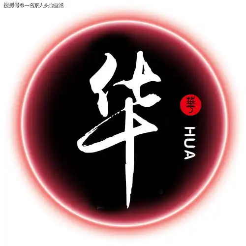 简约炫光姓氏头像,红蓝两色情侣专属,足足20张随你挑选