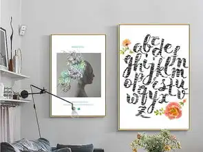 北欧极简手绘抽象人物英文客厅无框装饰画图片下载抽象装饰画大全现代简约装饰画编号18366163