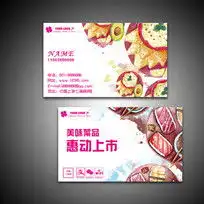 精品手绘美食二维码名片下载7883327