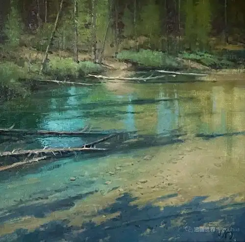 她的色调风景画,简单宁静之美