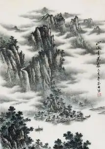 袁发旺山水画作品赏析笔墨酣畅意境深远