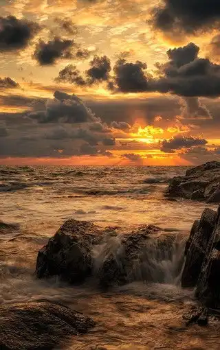 唯美意境夕阳美景图片桌面壁纸