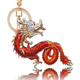 中国风新款生肖龙汽车钥匙扣挂件气质合金吉祥龙挂饰...