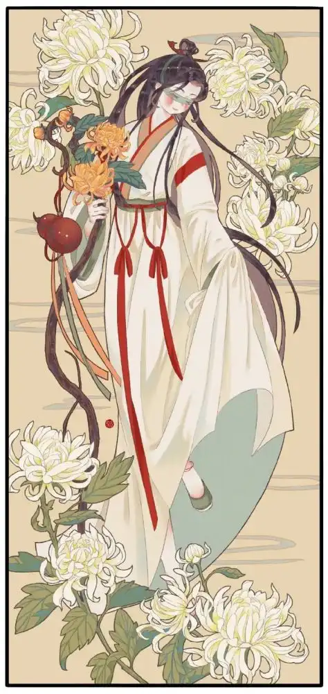 花拟人系列古风美女主题,十二小花神