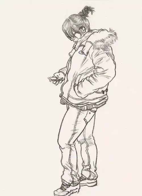 在速写人物中,要掌握男女性各有的形象特征才能拿高分