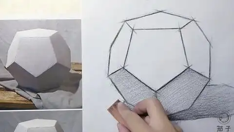 素描正十二面体结构示范