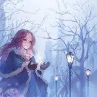 蓝色背景卡通女生头像微信头像图片大全