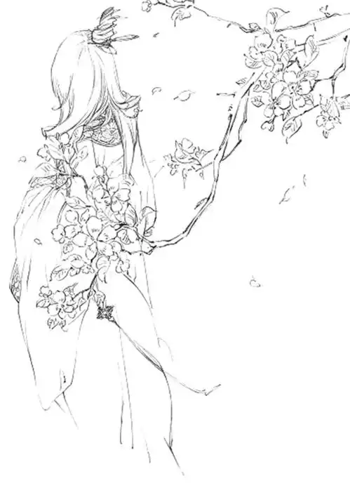 线稿古风古风女子线稿大全,漫画上堆糖,美好生活研究所
