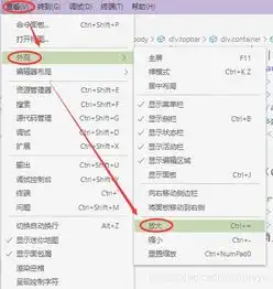 vscode编辑器中怎么样,字体变大针对windows10