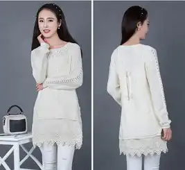 舒适百搭,优雅气质雪纺蕾丝毛衫的小女人味道