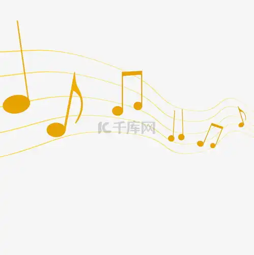 音符音乐五线谱金线素材图片免费下载千库网