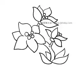 一组简单漂亮的花朵简笔画图片