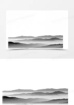 简单又好看的黑白山水画图片大全熊猫办公