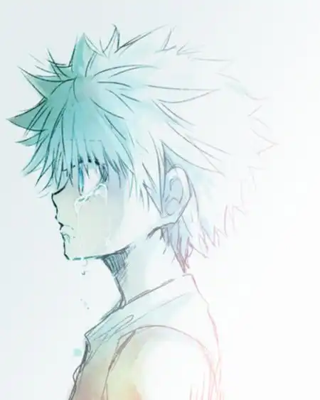 动漫男生头像,要是哭着的,像这种
