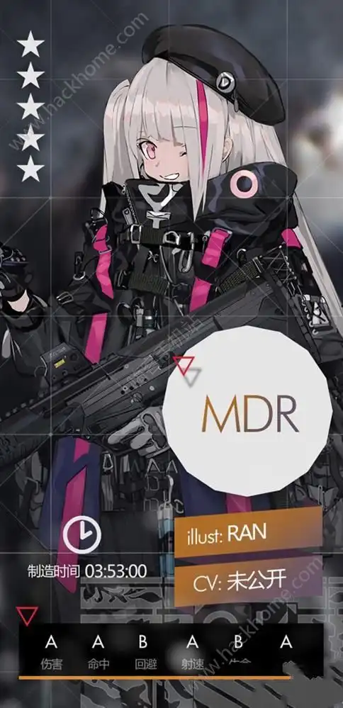 少女前线mdr公式及建造属性详解