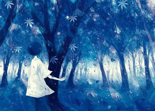 喜欢蓝色的插画师,画面都是浓浓的冷蓝色,浩大的场面非常震撼