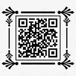 简约黑白优雅欧式二维码背景边框素材图片免费下载千库网