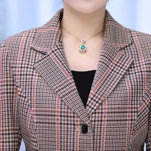 妈妈装春秋季宽松短款外套40岁50中老年女装小西装春装洋气上衣